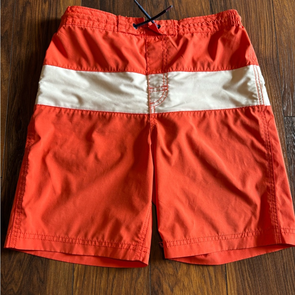 Old Navy Orange and White Swim Trunks Quick-Dry Fabric